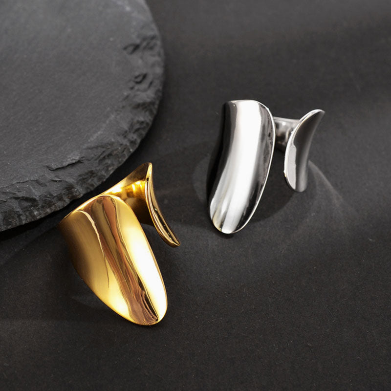 Gold-Plated Abstract Statement Ring