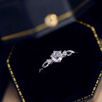 Elegant 925 Sterling Silver Zircon Ring