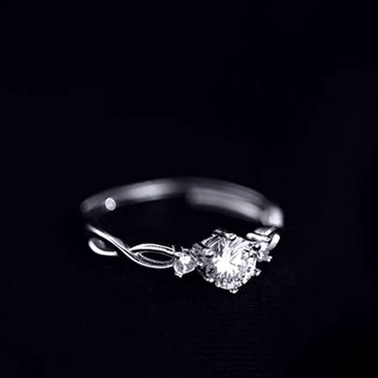 Elegant 925 Sterling Silver Zircon Ring