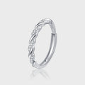 925 Sterling Silver Twisted Zircon Ring