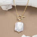 Silver Gold-Plated Baroque Pearl Necklace