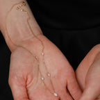 18k Silver Gold-Plated Necklace with Zircon