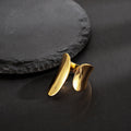 Gold-Plated Abstract Statement Ring