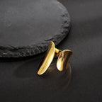Gold-Plated Abstract Statement Ring