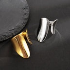 Gold-Plated Abstract Statement Ring