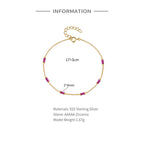 Silver and Gold-Plated Bracelet with Zircon Stones – close-up