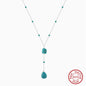 Sterling Silver & Turquoise Y-Necklace