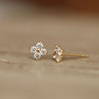 Elegant Floral Zircon Stud Earrings