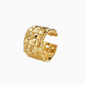 Gold-Plated Textured Ear Cuff 