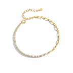 Gold-Plated Sterling Silver Zircon Bracelet