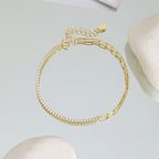 Gold-Plated Sterling Silver Zircon Bracelet
