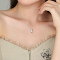 925 Sterling Silver Multicolor Gemstone Pendant Necklace