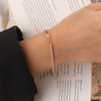 Gold-Plated Sterling Silver Zircon Bracelet