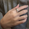 925 Sterling Silver Wave Open Ring