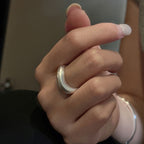 925 Sterling Silver Matte Wave Ring