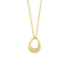 18K Gold Plated 925 Sterling Silver Water Drop Necklace