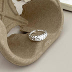 Wavy Elegant Sterling Silver 925 Adjustable Ring detail