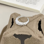Wavy Elegant Sterling Silver 925 Adjustable Ring styled